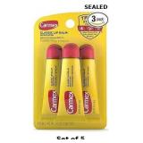 5x Carmex Classic Lip Balm, 0.35 Ounce (Pack of 3)