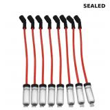 Spark Plug Wire Set W/Heat Shield For Round Coil