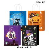 3x 16Pcs Halloween Party Favors Bags with Handle