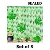 3x 7 Pack St. Patrick's Day Foil Fringe Curtains