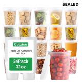 32oz Plastic Deli Containers with Lids