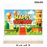 3x 150x100cm/59x39.37in Happy Birthday Backdrop