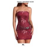 XXTAXN Women's Sexy Tube Strapless Floral Pattern