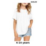 Haloumoning Girls Pleated Oversized T Shirts Kids