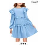 Haloumoning Girls Long Sleeve Dress