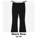 Black Bow Black Flared Trousers