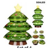 SEALED-4x Christmas Candy Dish with Lid