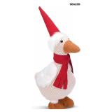 Original Cute Duck Figurine with Santa Hat