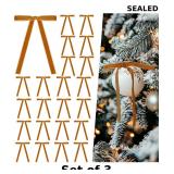 Artmag 24 Pcs Velvet Bows for Christmas Tree x3