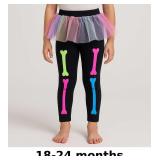 Colorful Bone Print Leggings with Tutu