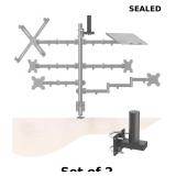 2x No Drill Monitor Arm Wall Mount