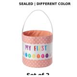 2x My First Easter Basket with Polka Dot and Bunny