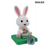 Easter Bunny Figurine with Rainbow Egg Holder
