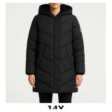 Black Hooded Puffer Coat
