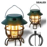 SEALED-TRIROCKS 2pcs LED Solar Camping Lantern