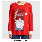 Red Christmas Graphic Long Sleeve Shirt