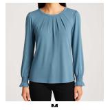 Long Sleeve Pleated Top