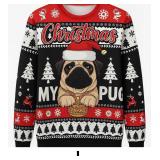Festive Pug Christmas Sweater