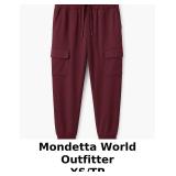 Mondetta World Outfitter Burgundy Cargo Joggers