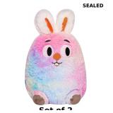 2x Rainbow Rabbit Plush Toy Rabbit