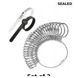 2x Ring Sizer Measuring Tool Kit