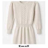 Cream Cable Knit Sweater Dress
