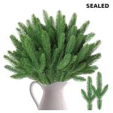 50 PCS Artificial Pine Branches Christmas Faux