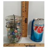 VNTG ATLAS JAR  FULL W/ MARBLES