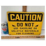PORCELAIN CAUTION SIGN