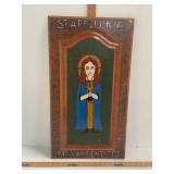 FOLK ART HAND PAINTING ON CABINET DOOR