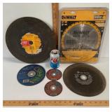 DEWALT 10' CARBIDE TIP BLADE (ONLY 1) & ABRASIVE
