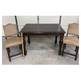 COUNTER-HEIGHT TABLE & CHAIRS ( BUILT IN LEAF)