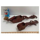 VNTG DOUBLE PULLEY  BARBED WIRE FENCE STRETCHER