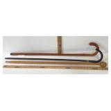 3 VINTAGE WALKING CANES
