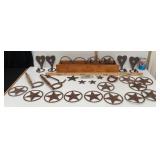 WROUGHT IRON WESTERN DECOR & HORSE SHOE GATE LATCH