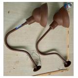 2 GOOSENECK BARN LIGHTS
