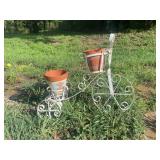 WROUGHT IRON TRICYCLE  PLANTER