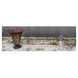 3 PC WROUGHT IRON PLANTERS