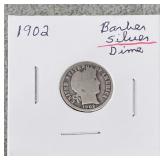BARBER SILVER DIME (1902)