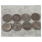 8 BUFFALO NICKELS