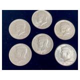 5 KENNEDY 1/2 DOLLARS