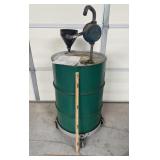 55 GAL ROLLING FLUID CONTAINER & HAND PUMP