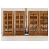 4 VNTG WOODEN PLANTATION SHUTTERS