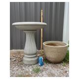 24' FIBER REINFORCED OUTDOOR RESIN BIRDBATH &