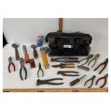 PORTER CABLE BAG & ASSORTED TOOLS