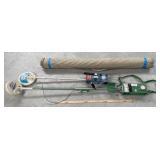 2 METAL DETECTORS & ROLL OF HEAVY DUTY UPHOLSTERY