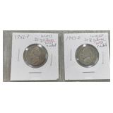 2 - WW2 35% SILVER NICKELS (1943P & 1943D)