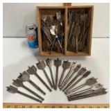 LARGE WOOD BORING DRILL BIT COLLECTION