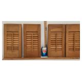 4 VNTG WOODEN PLANTATION SHUTTERS
