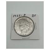 1922 PEACE SILVER DOLLAR (BU)